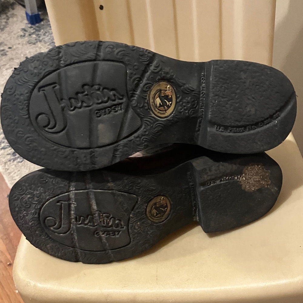 Justin Boots Kids Camo and Brown Boots - Picture 4 of 5